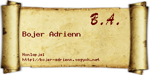 Bojer Adrienn névjegykártya